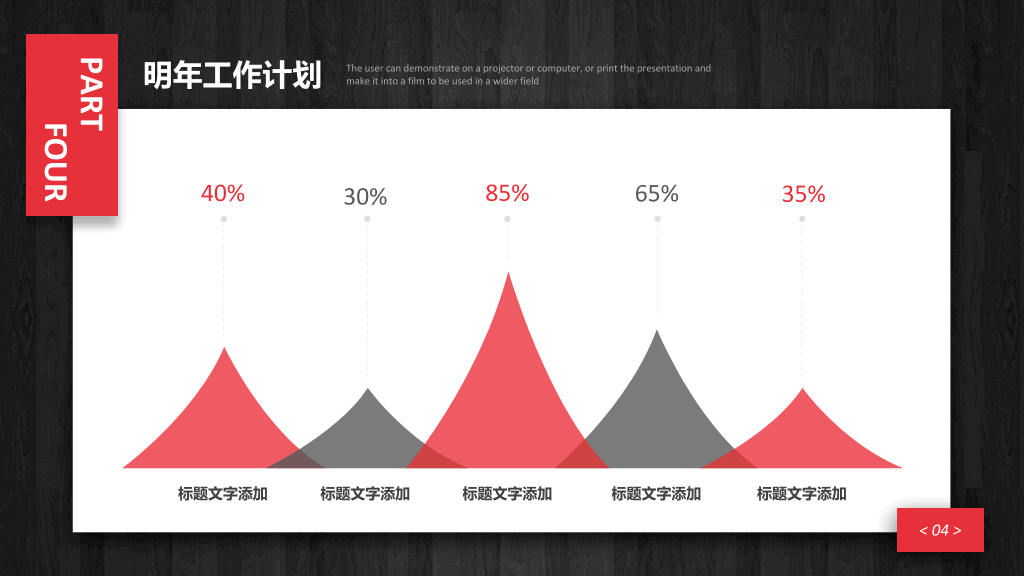 创意黑红工作总结PPT模板