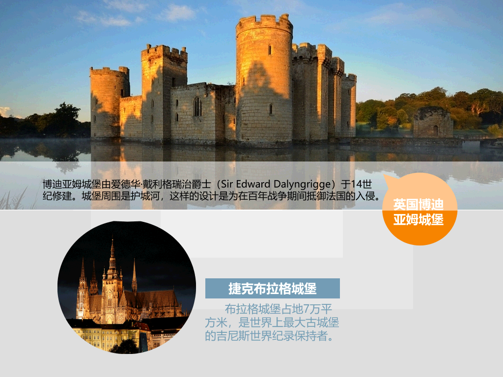 最壮美的29座城堡介绍PPT