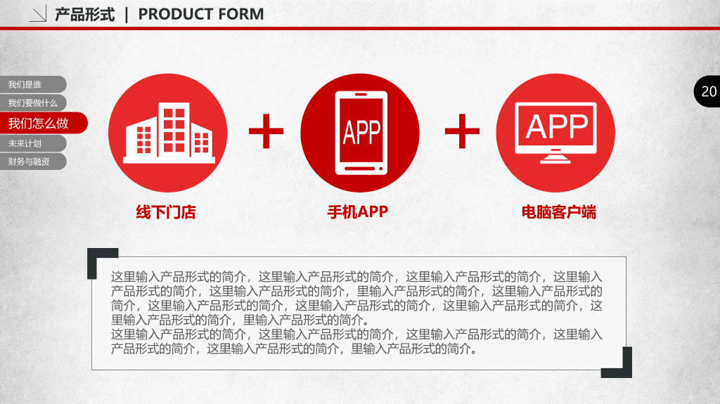 创业商业融资计划书PPT模板