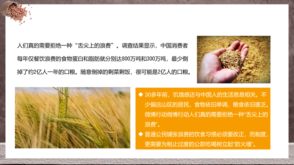 节约粮食光盘行动PPT模板