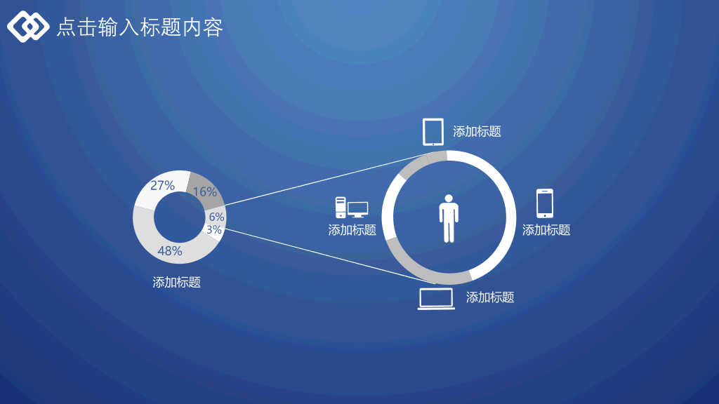 大气极简深蓝通用PPT模板