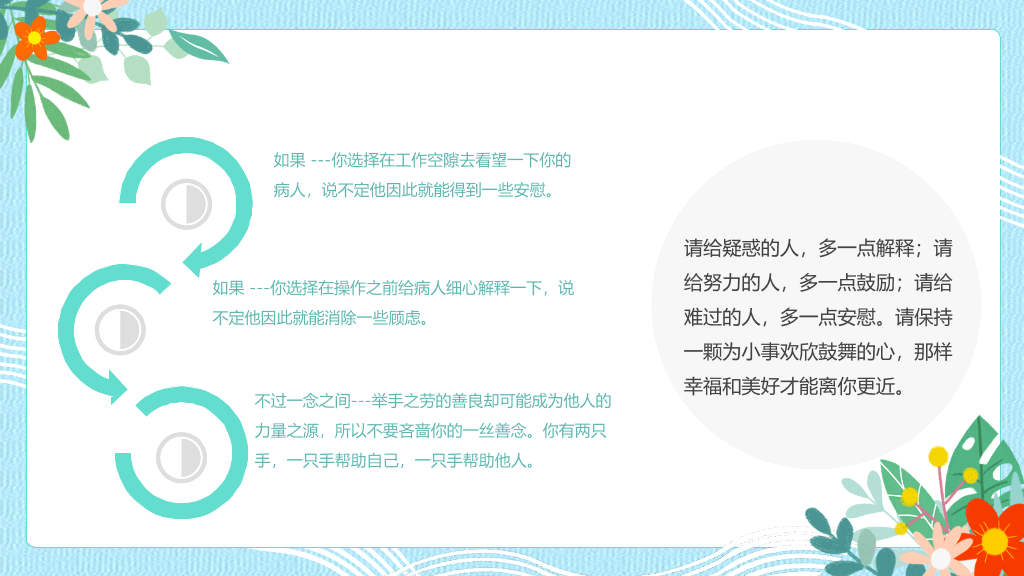人文关怀与优质护理PPT模板