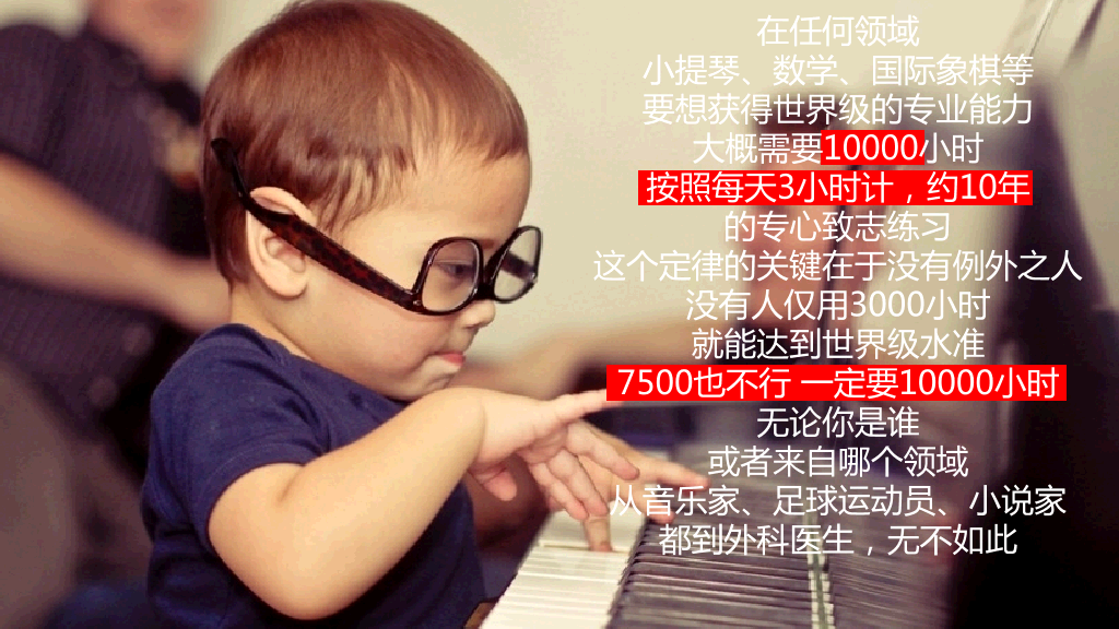 一万小时天才理论励志PPT