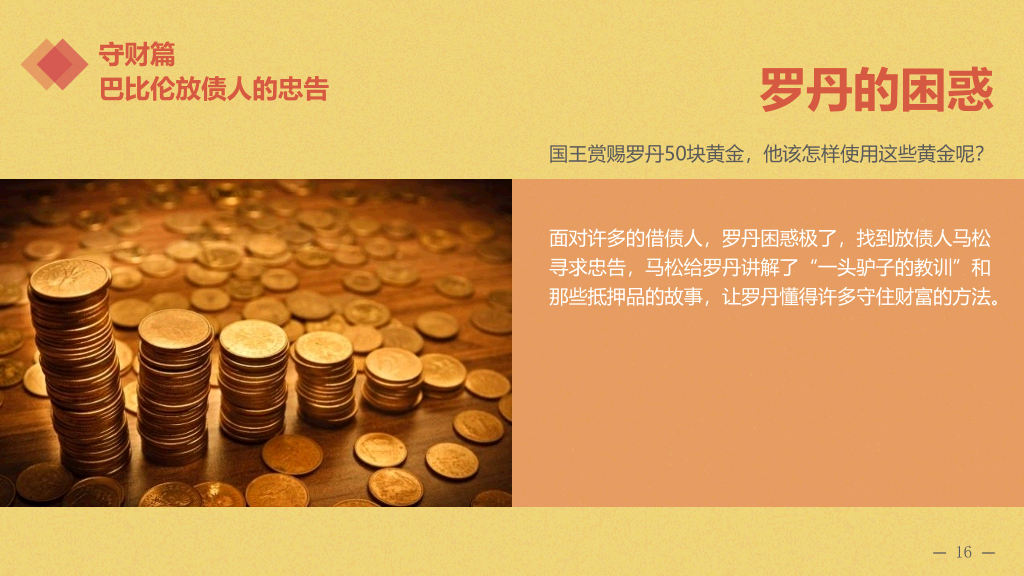 巴比伦富翁的理财课PPT读书笔记