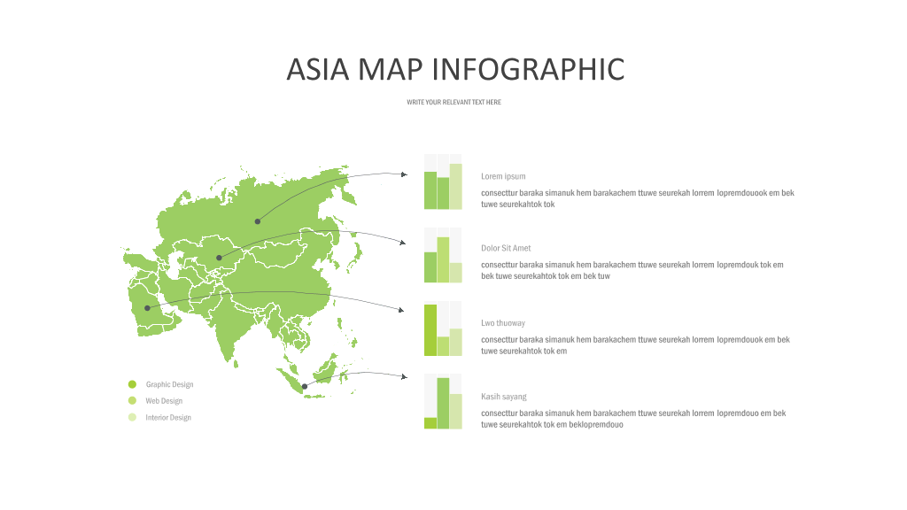 绿色世界地图PPT图表合集-18