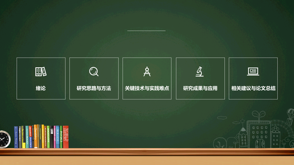 黑板校园风毕业答辩PPT模板