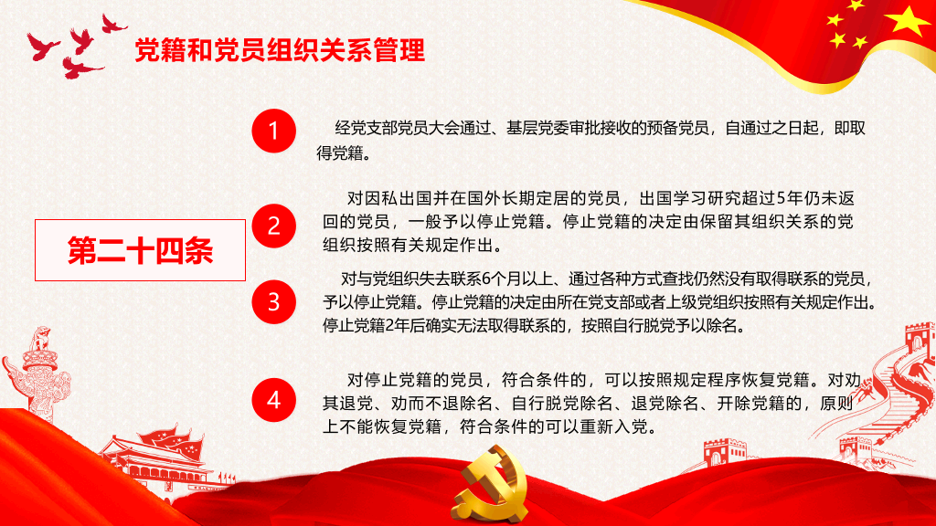 党员教育管理工作条例解读PPT模板