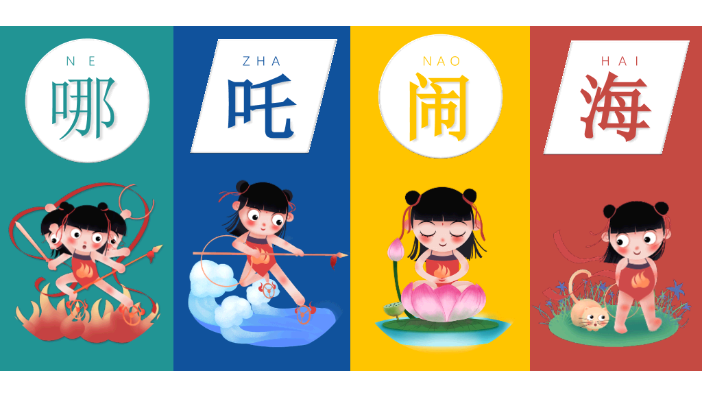 哪吒闹海PPT课件模板