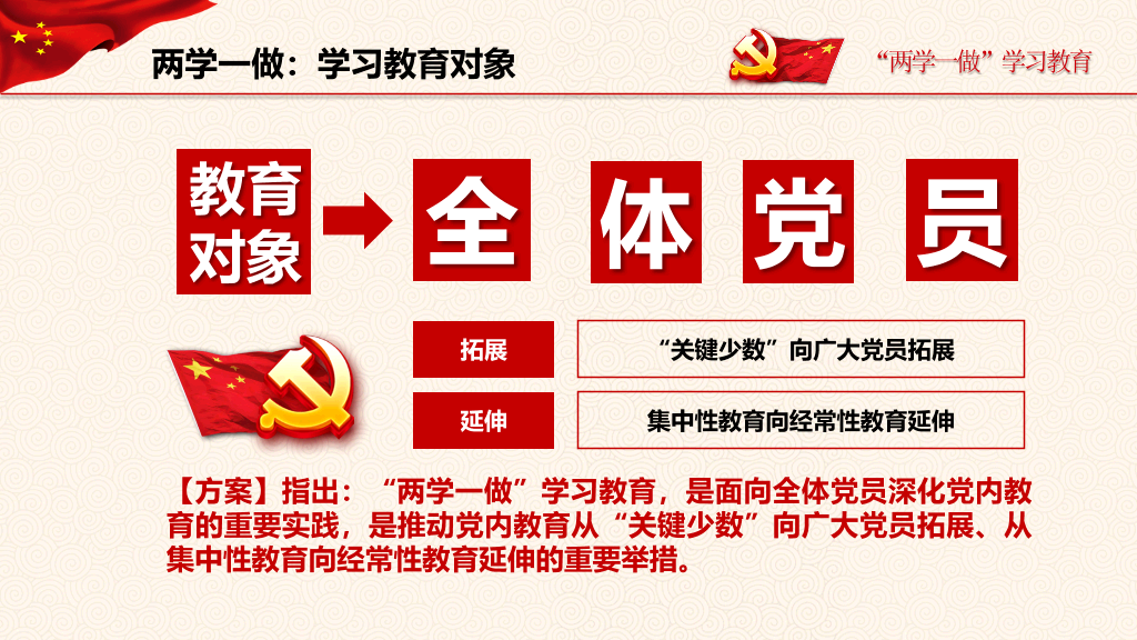两学一做党课课件PPT模板