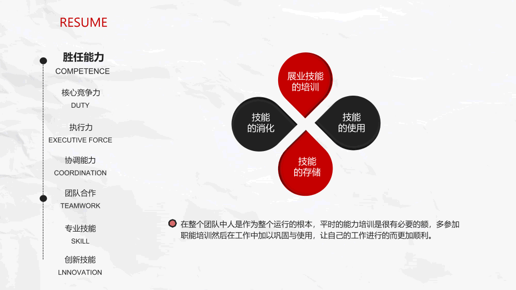 极简创意侧边导航个人简历PPT模板