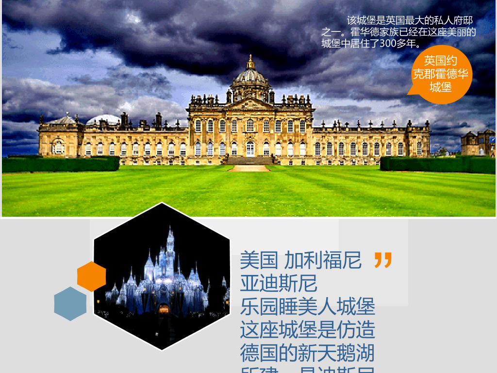 最壮美的29座城堡介绍PPT