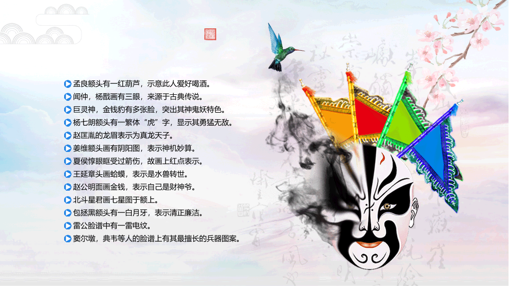 国粹京剧戏曲脸谱PPT模板