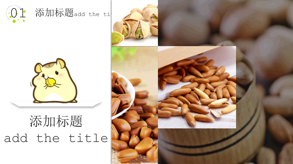 坚果零食小食品展示PPT模板