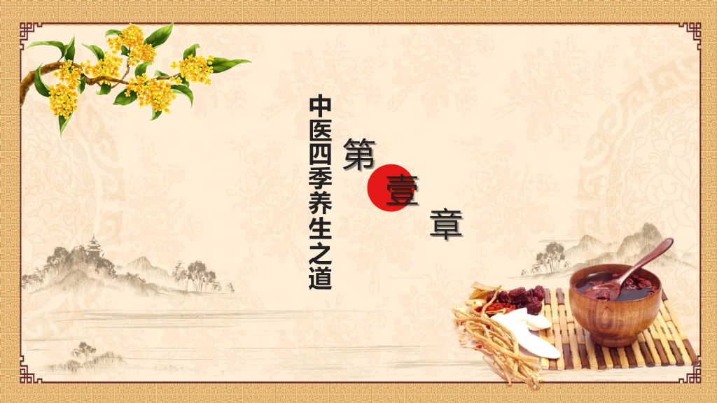 中医养生知识讲座PPT模板