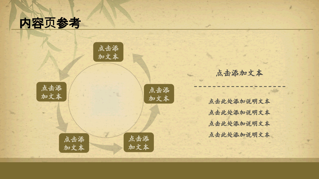 做旧效果中国风PPT模板