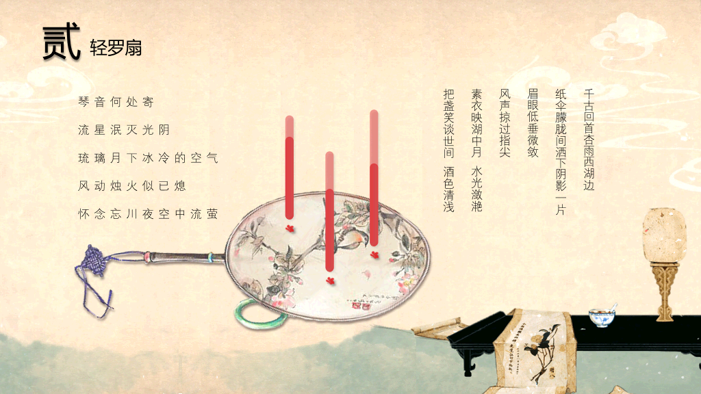 唯美现代中国风PPT模板下载