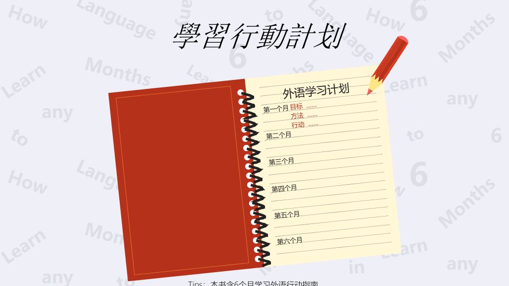 《6个月学会任何一种外语》读书笔记PPT