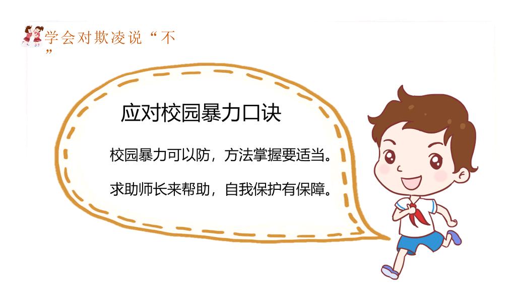 拒绝校园暴力欺凌班会PPT模板