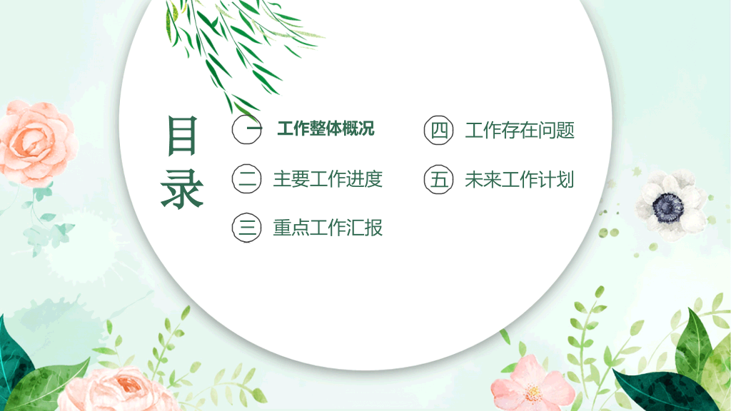 盛夏之美清新水彩PPT模板