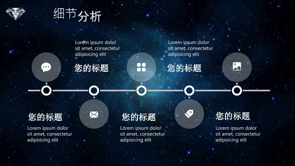 炫酷星空风商业融资PPT模板
