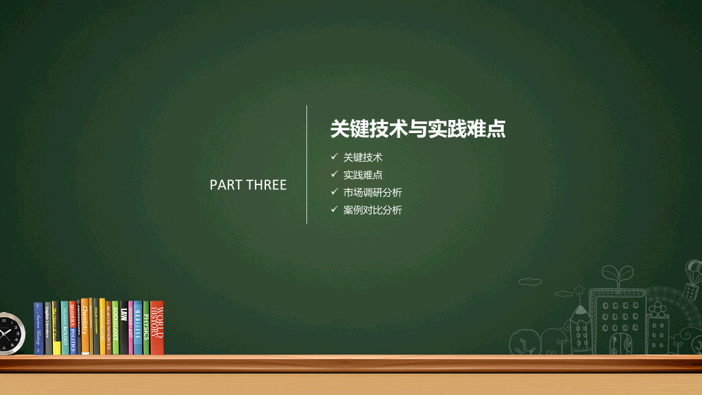 黑板校园风毕业答辩PPT模板