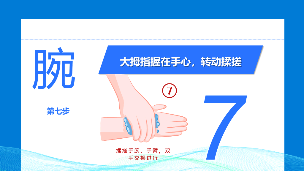 七步洗手法步骤PPT模板