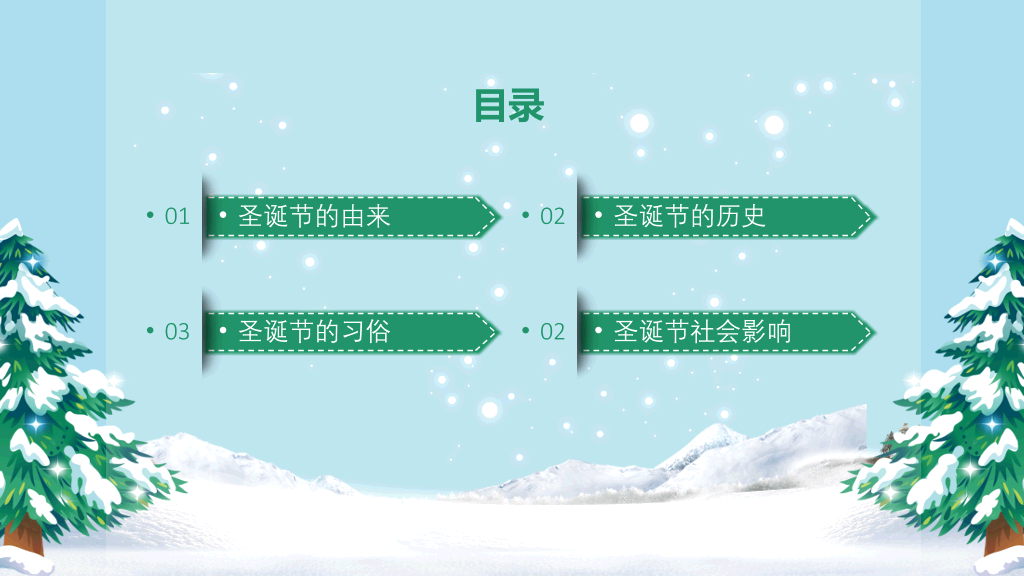 圣诞节习俗介绍PPT模板