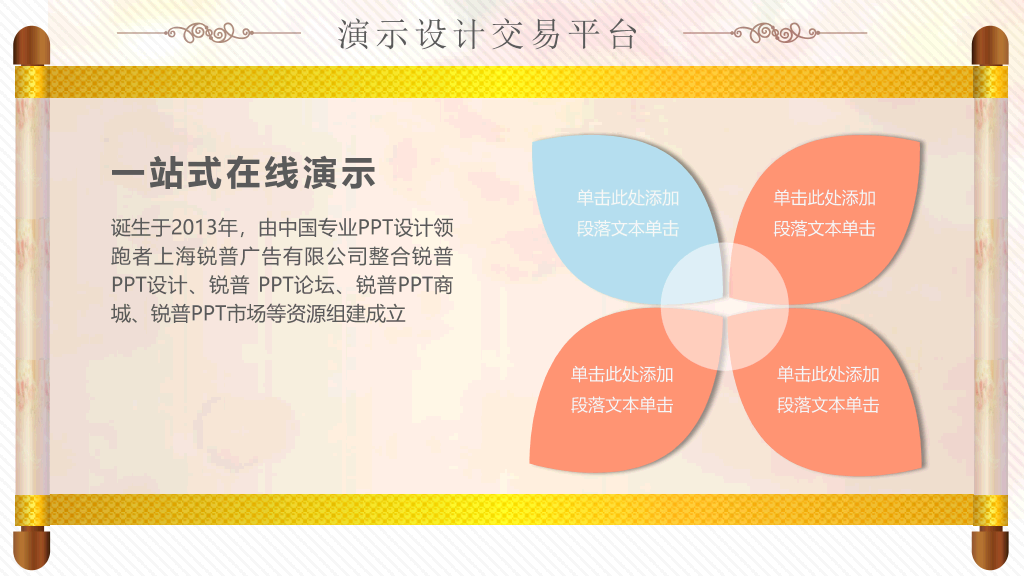 花韵古典风格PPT模板下载