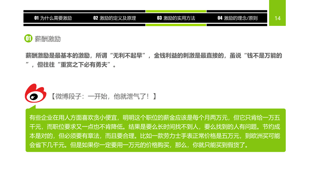 员工激励方法培训PPT课件