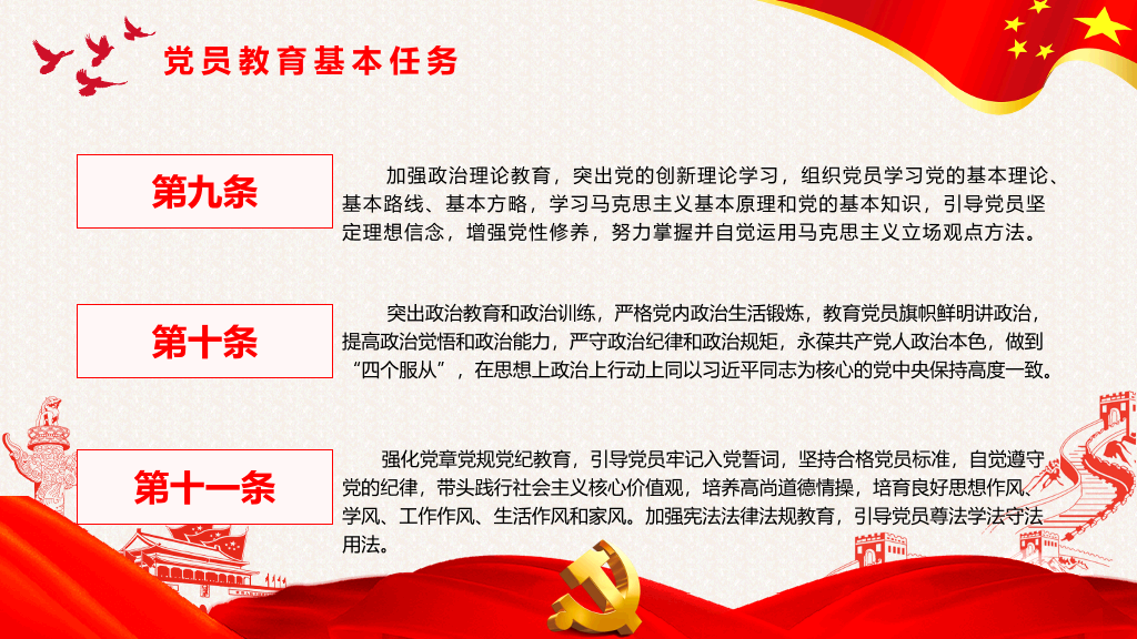 党员教育管理工作条例解读PPT模板