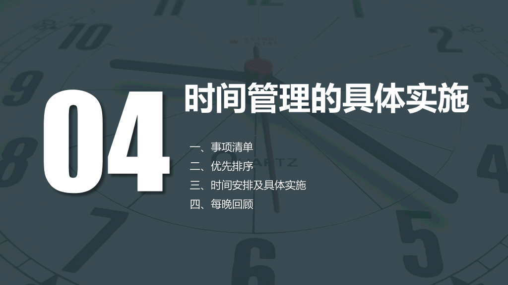 时间管理培训课件PPT模板