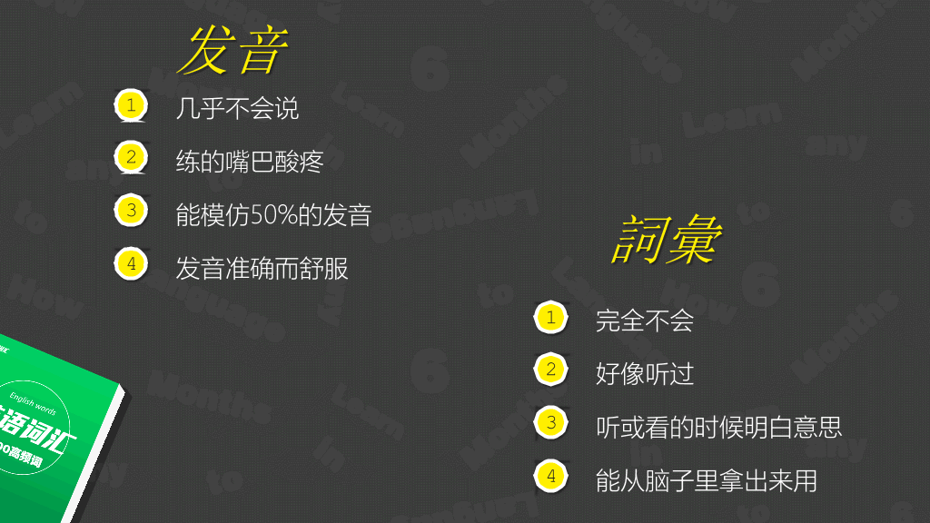 《6个月学会任何一种外语》读书笔记PPT