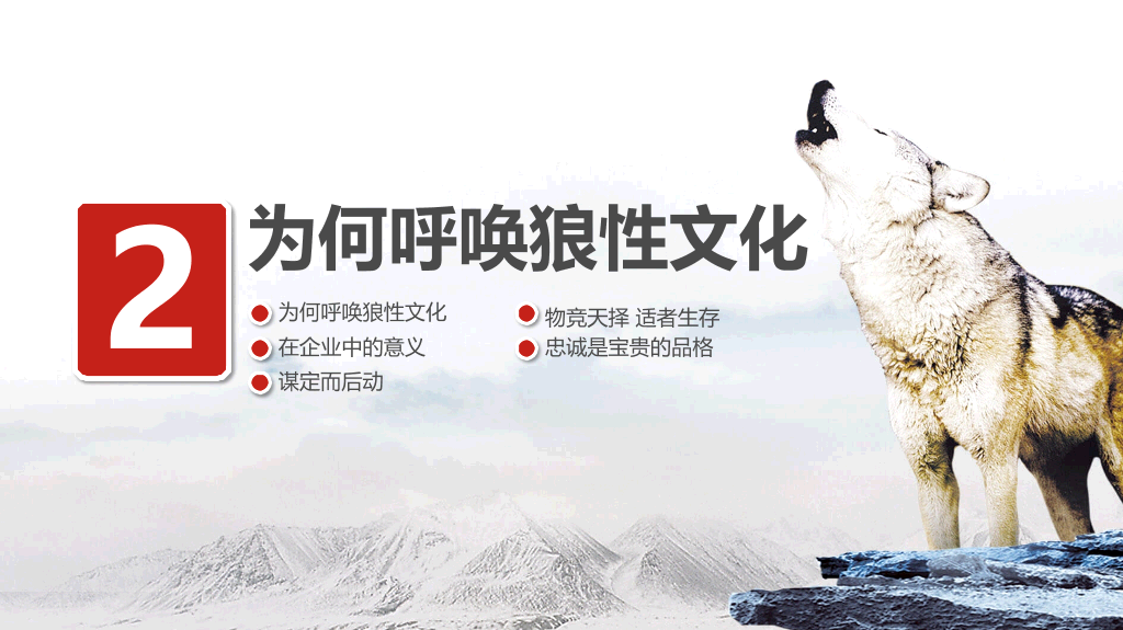 企业文化狼性精神培训PPT模板