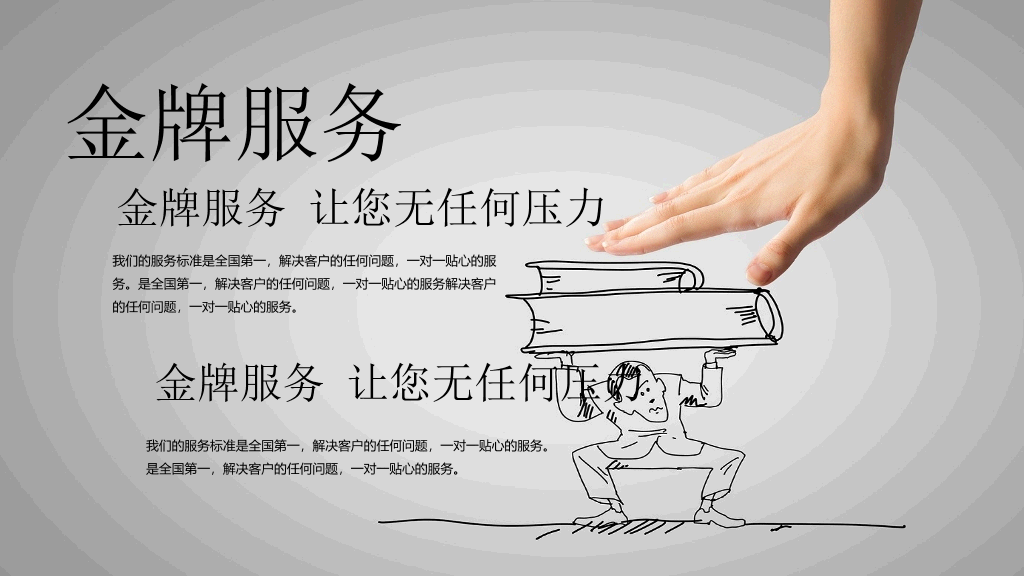 创意手势手绘公司介绍PPT模板