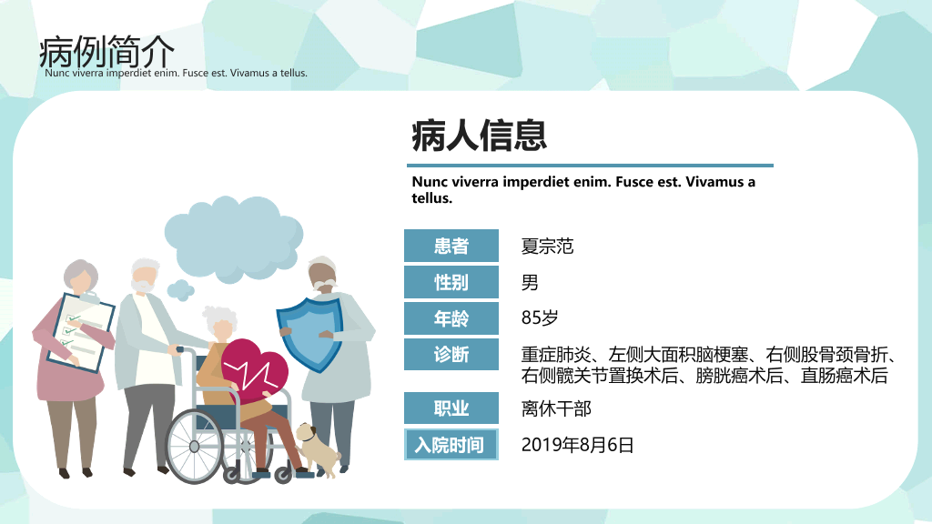 医疗护理疑难病例讨论PPT模板
