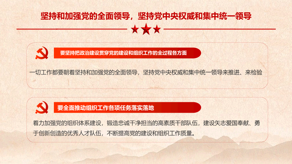 新时代党的组织路线PPT模板
