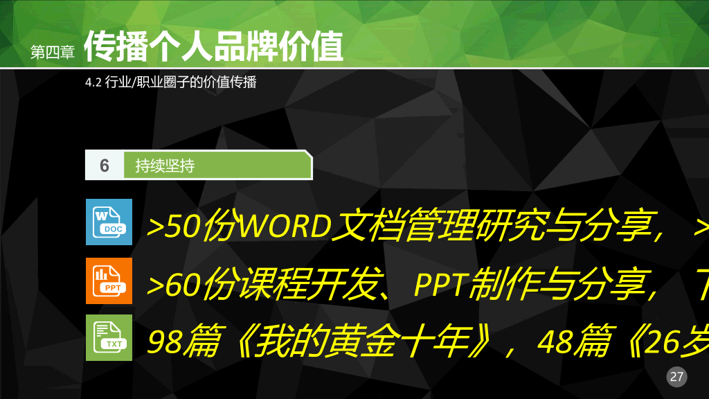 职场个人品牌PPT培训课件