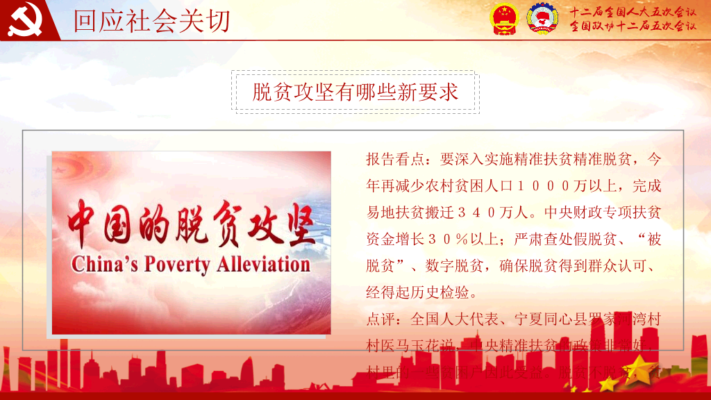 全国两会解读聚焦两会PPT模板