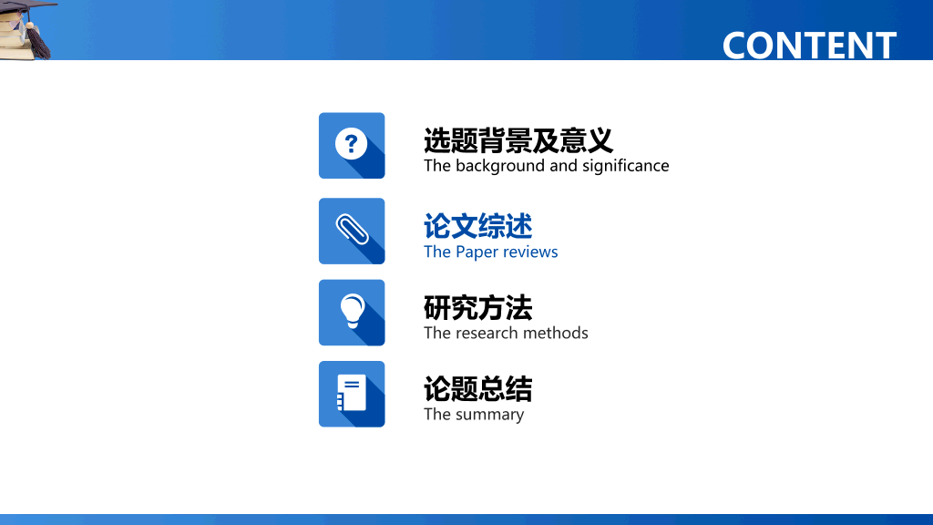 学位帽毕业设计答辩PPT模板