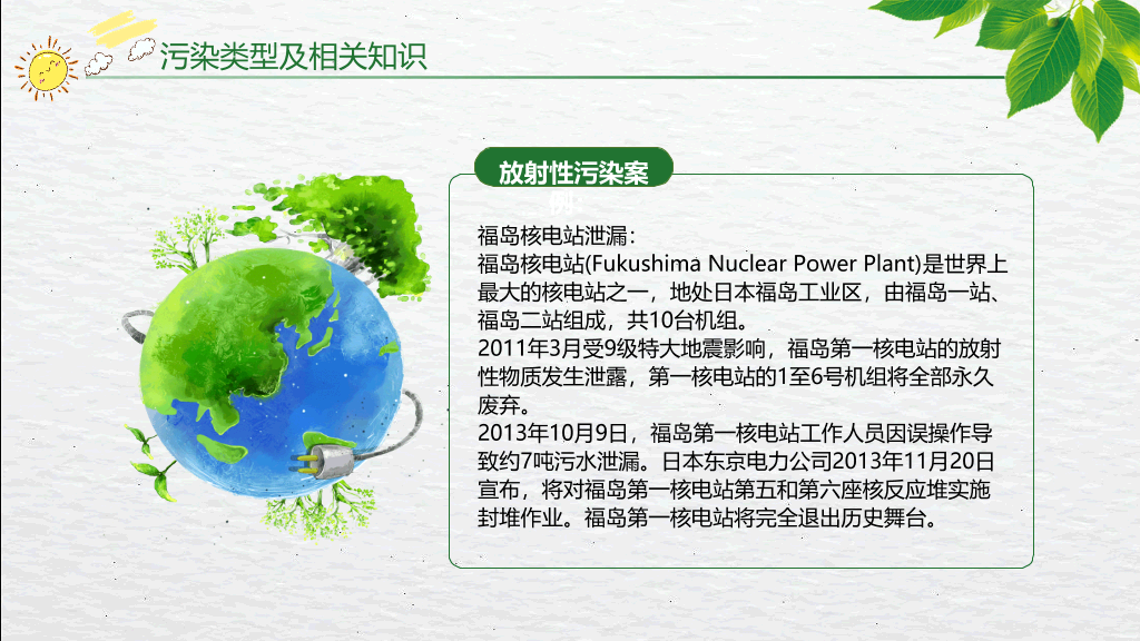 环保知识宣传培训PPT模板