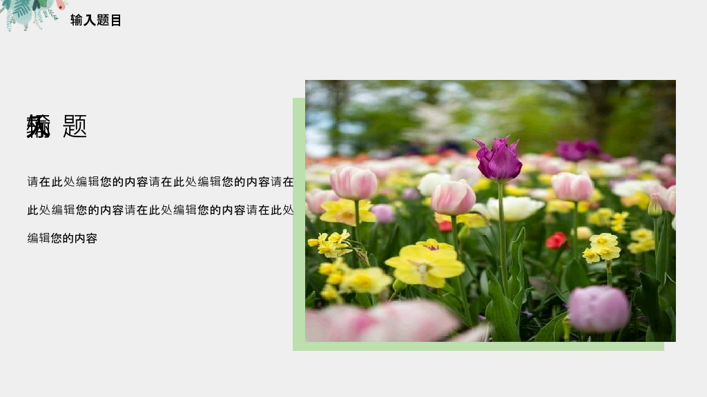 夏日唯美淡雅小清新PPT模板