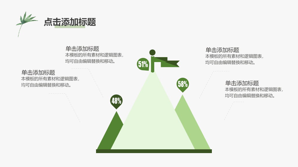 简洁小清新文艺范PPT模板