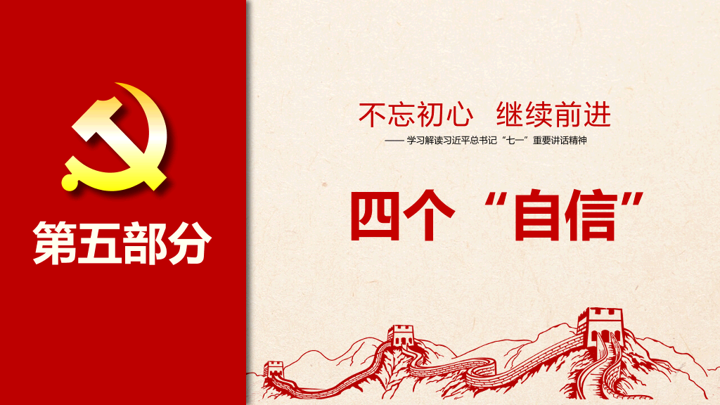 不忘初心继续前进PPT模板