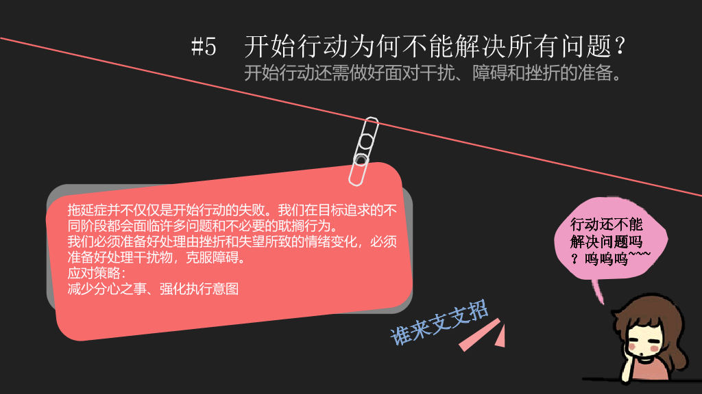 战胜拖延症读书笔记PPT作品