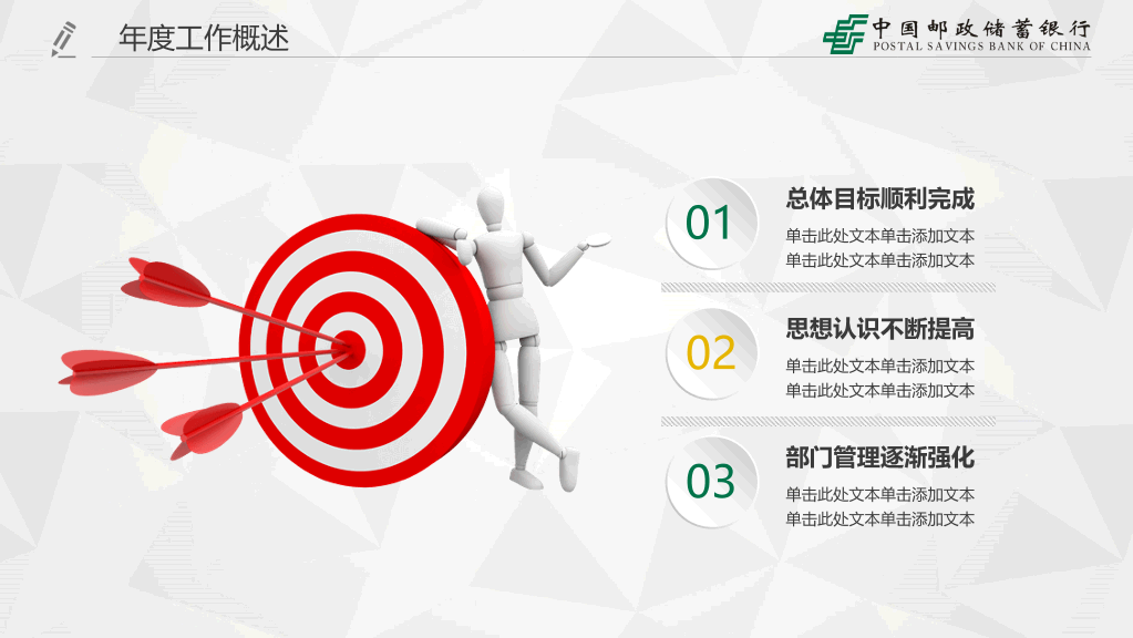 中国邮政储蓄银行专用PPT模板