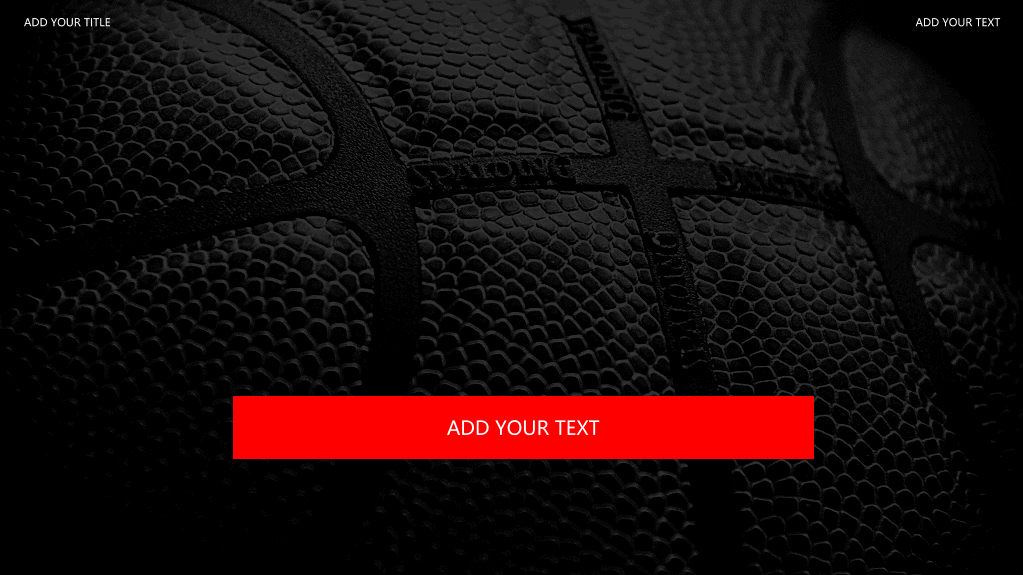NBA篮球主题PPT模板