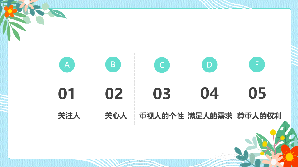人文关怀与优质护理PPT模板
