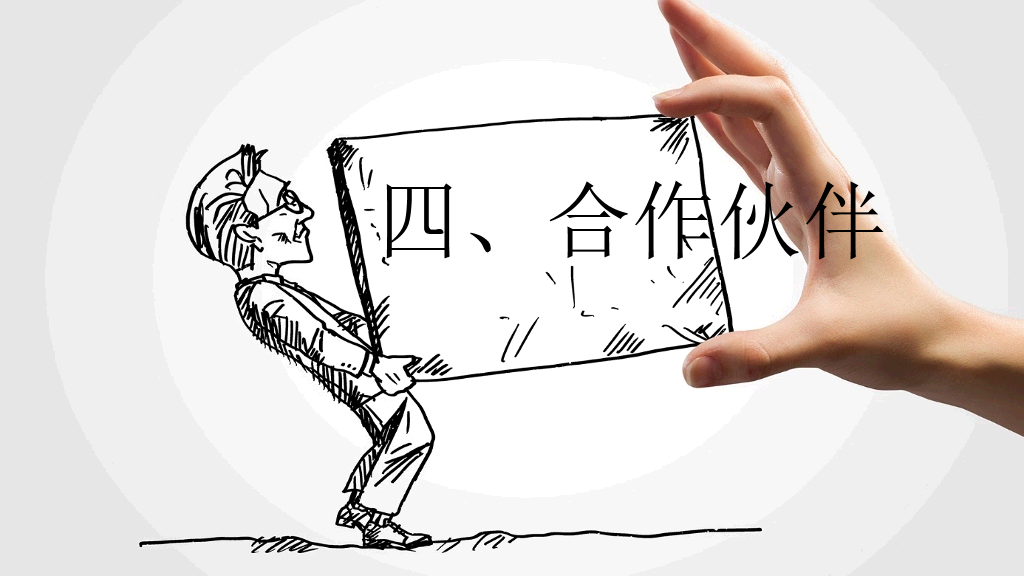创意手势手绘公司介绍PPT模板