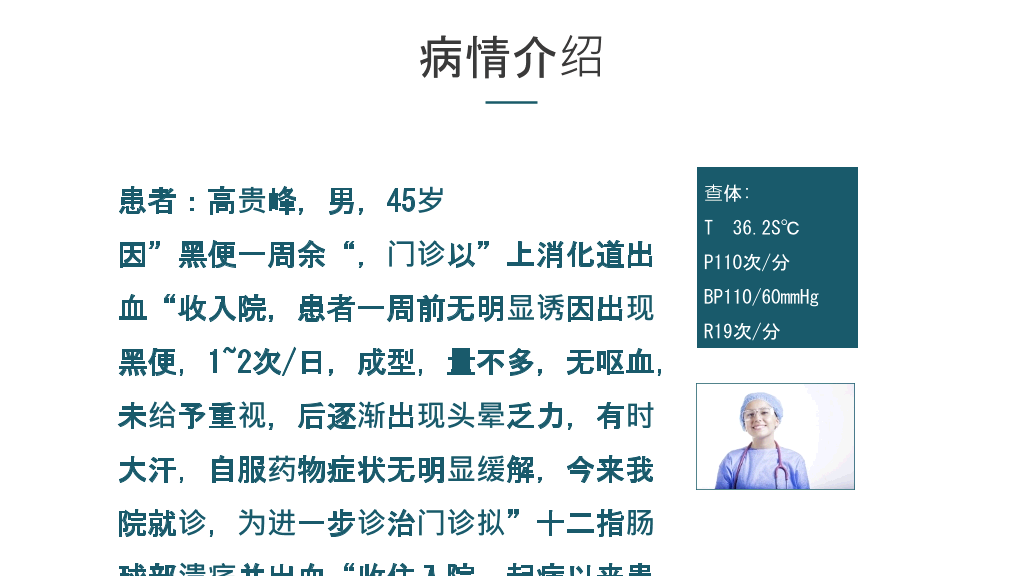 消化道出血护理查房PPT模板