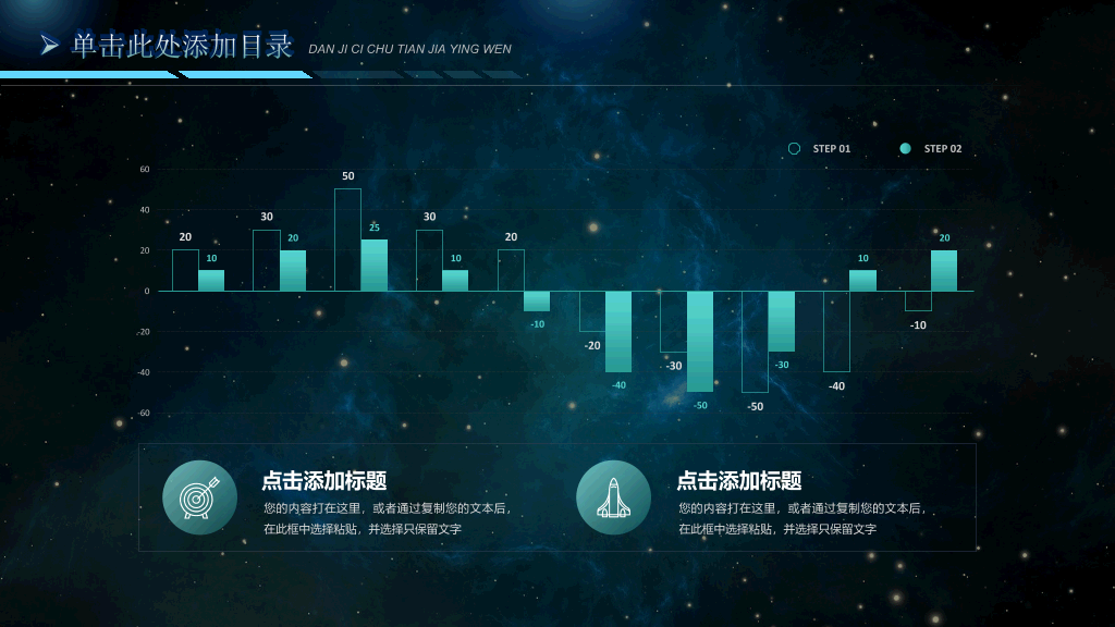 星空背景科技行业PPT模板